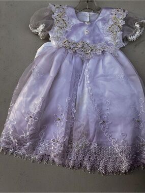 Elegant Lilac Lace Formal Dress for Girls